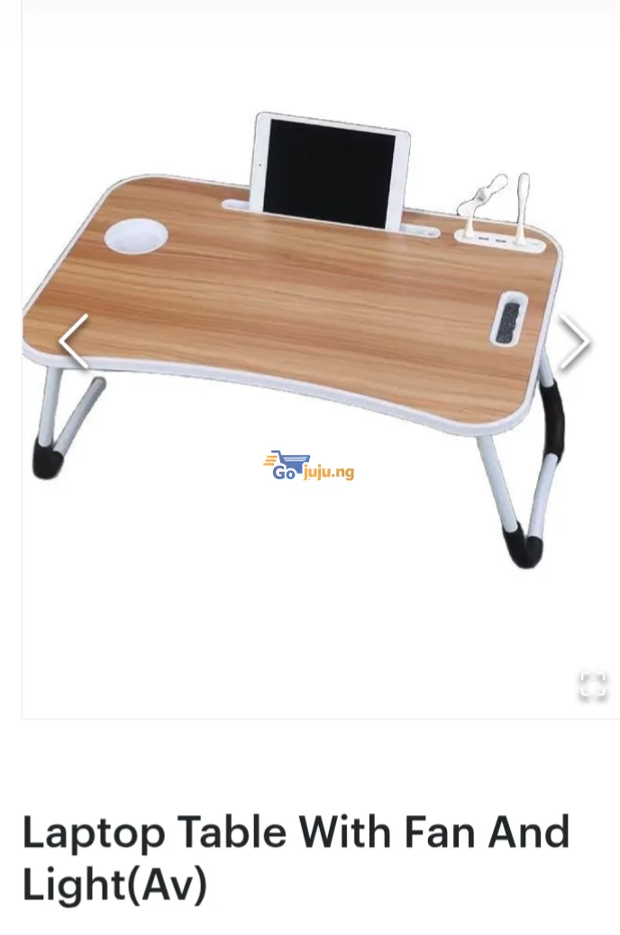 Rechargeable fans and laptop desk 