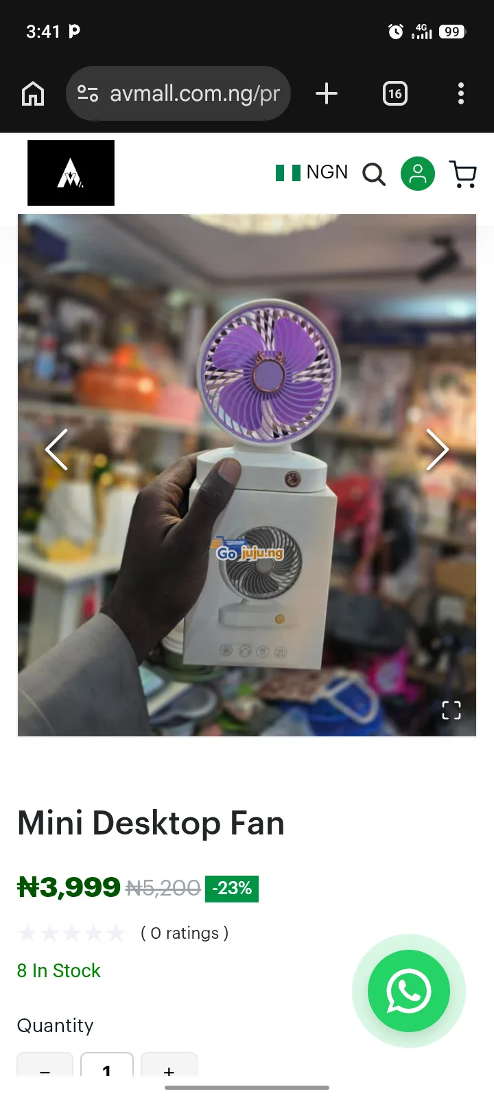 Rechargeable fans 
